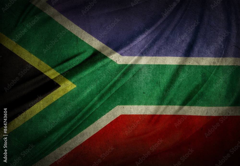 Fototapeta premium South African grunge flag