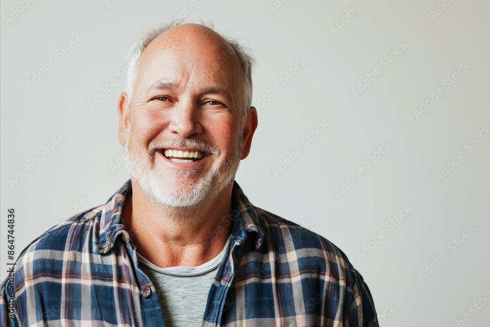 Portrait of a smiling senior man. Isolated on white background. Portrait of a smiling senior man. Isolated on white background.