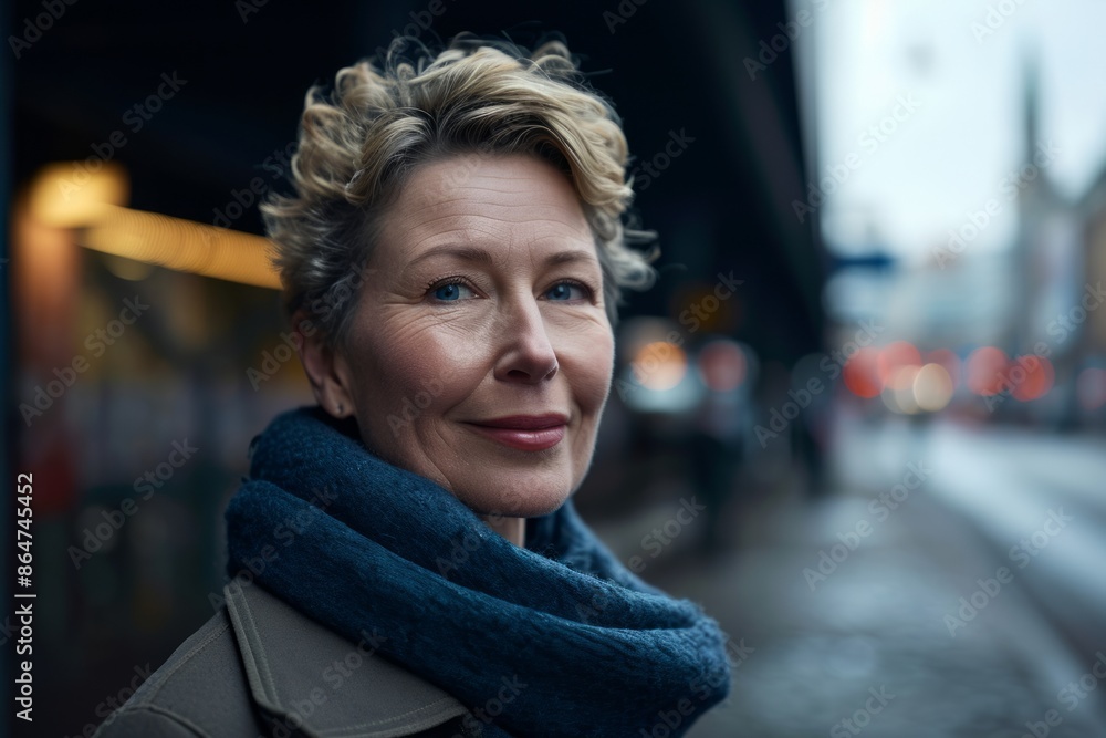 Portrait of a beautiful middle-aged woman in the city. Portrait of a beautiful middle-aged woman in the city.