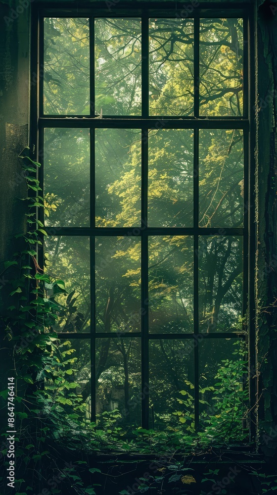 Forest, Trees, Windows wallpaper image - generative ai Forest, Trees, Windows wallpaper image - generative ai