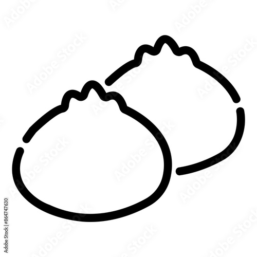 dumplings outline icon