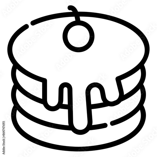 pancakes outline icon