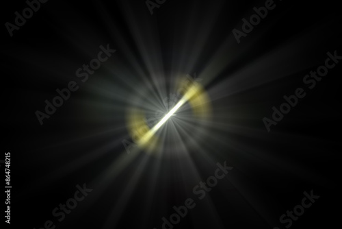 lens flare effects on black background