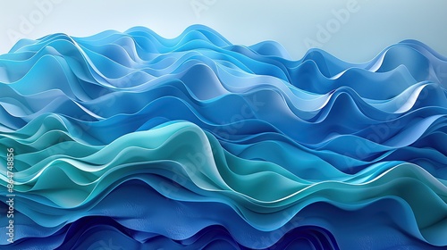 Serene Abstract Waveforms in Calming Colorsa photo