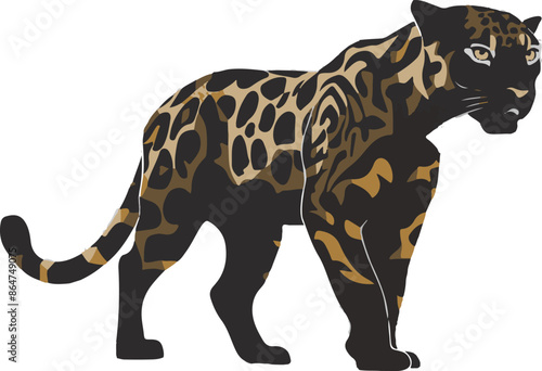 Canvas Print A Jaguar Illustration vector .