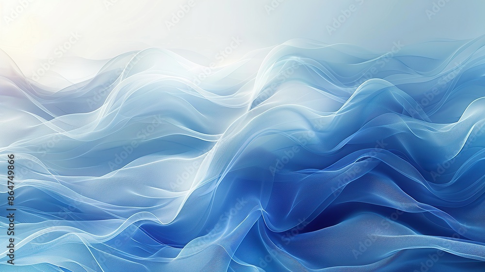 Blue and White Gradient Waves Blue and White Gradient Waves