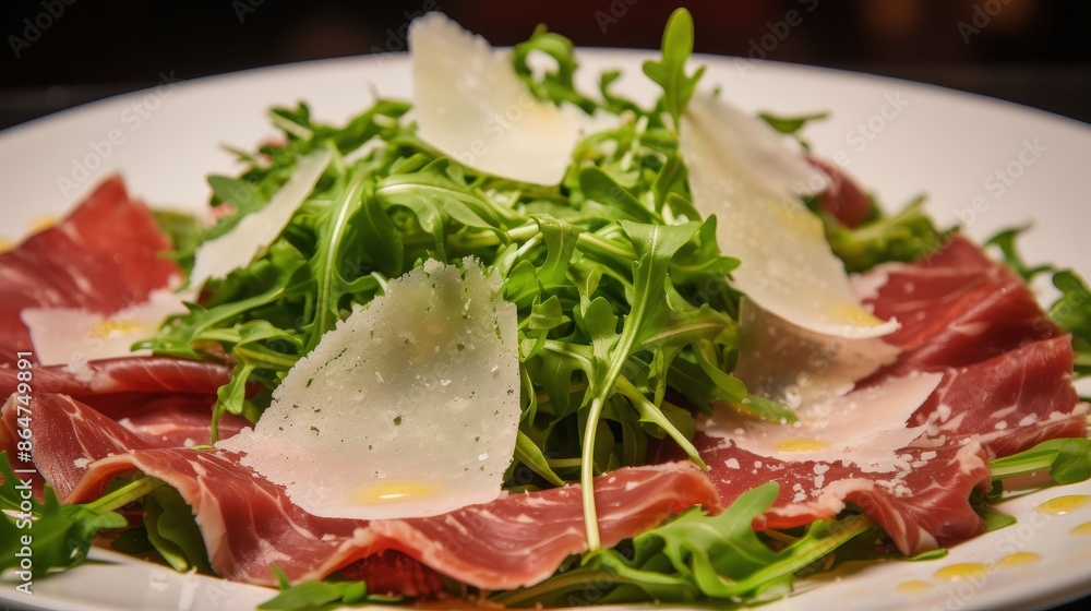 Delicious Salad with Prosciutto, Parmesan and Arugula Delicious Salad with Prosciutto, Parmesan and Arugula