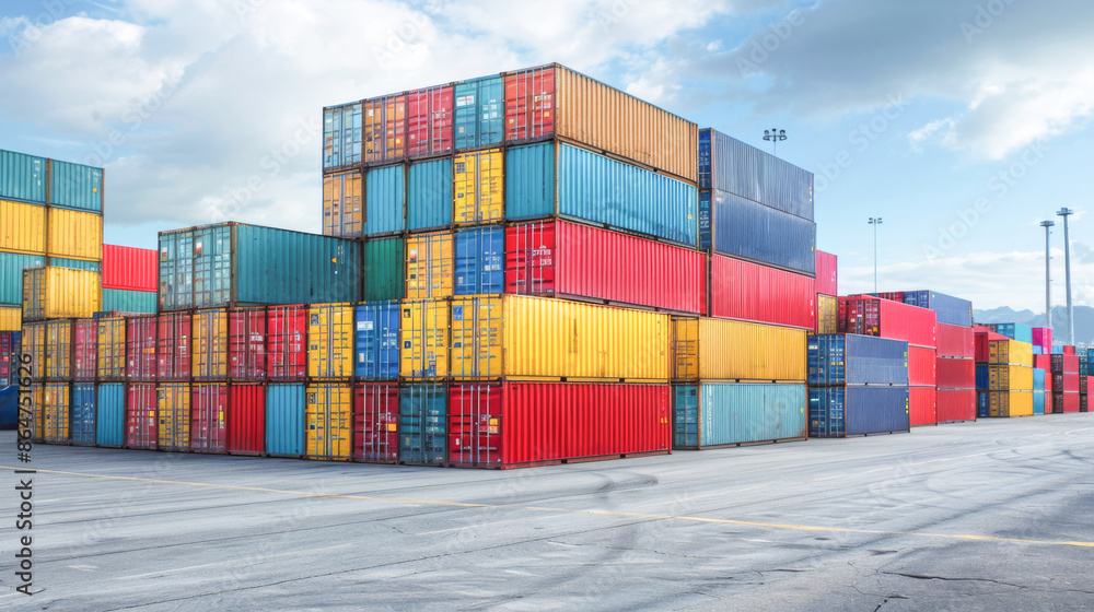 Fototapeta premium Warehouse containers at the port.