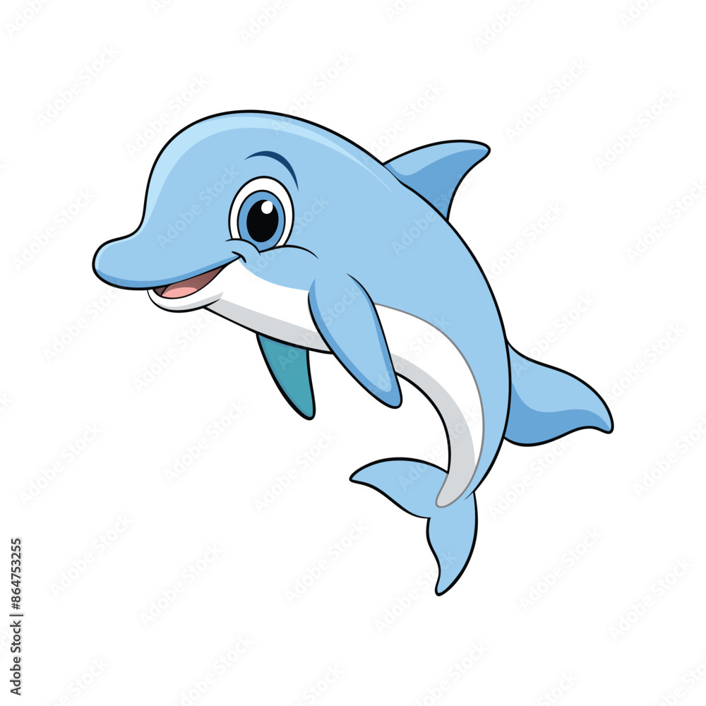 Fototapeta premium dolphin isolated on white background