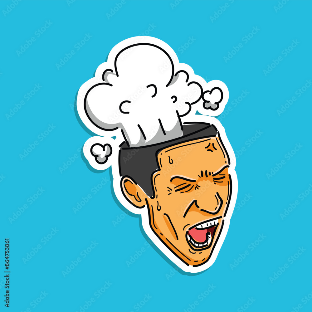 Angry people cartoon style vector illustration design isolated in a blue background. Angry character having argument or disagreement, debate or misunderstanding Angry people cartoon style vector illustration design isolated in a blue background. Angry character having argument or disagreement, debate or misunderstanding