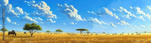 A herd of zebras are grazing in a field with a tree in the background