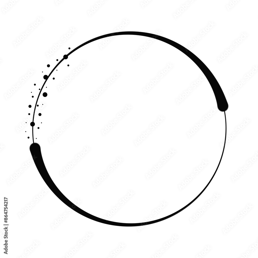 Black circle frame. Black circle frame.