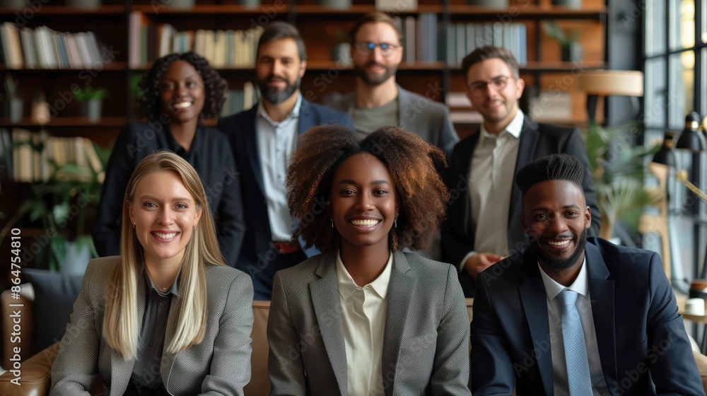 A group of people in suits and ties are smiling for a photo A group of people in suits and ties are smiling for a photo