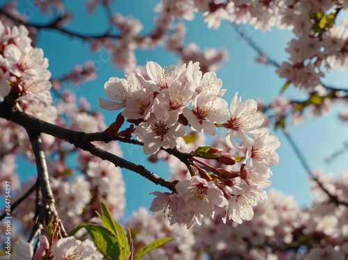 The vibrant beauty of spring blossoms, capturing the bright and fresh essence of nature in full bloom. photo