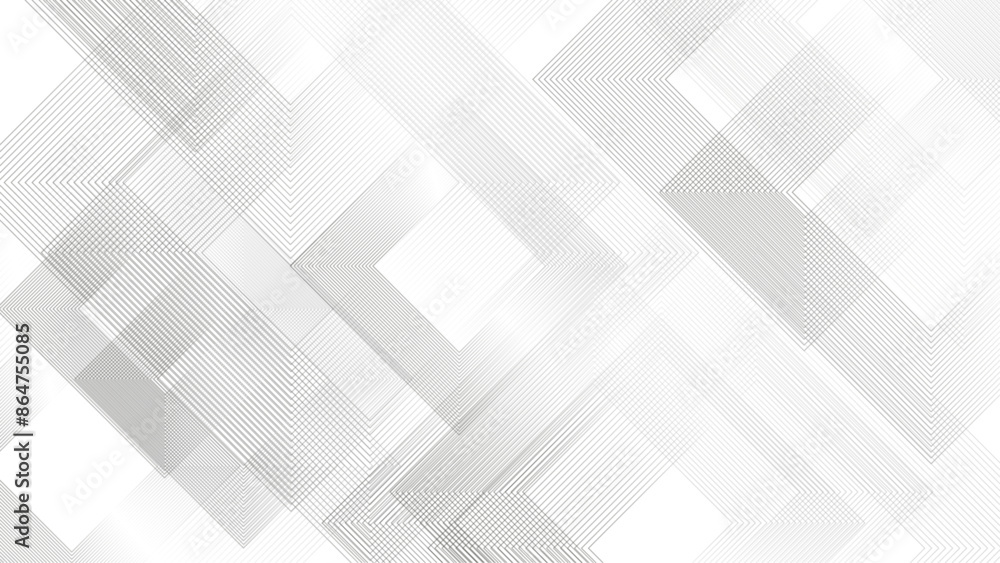 White geometric abstract background, modern minimalist presentation background, Random triangle blending line technology banner background.