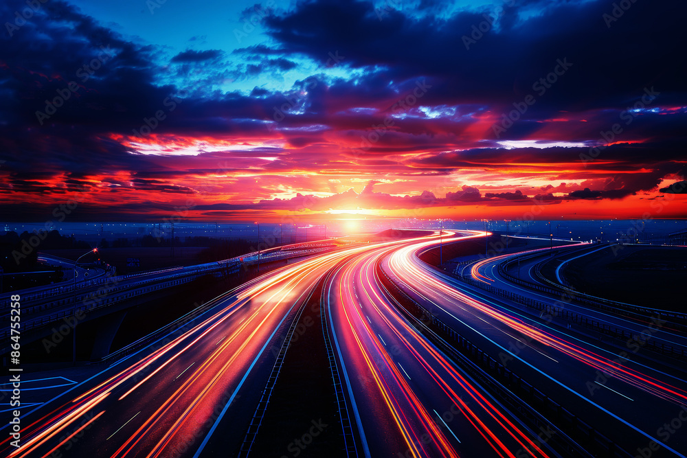 Speed light trails path through urban and motion effect, high speed light,. Generative Ai Speed light trails path through urban and motion effect, high speed light,. Generative Ai