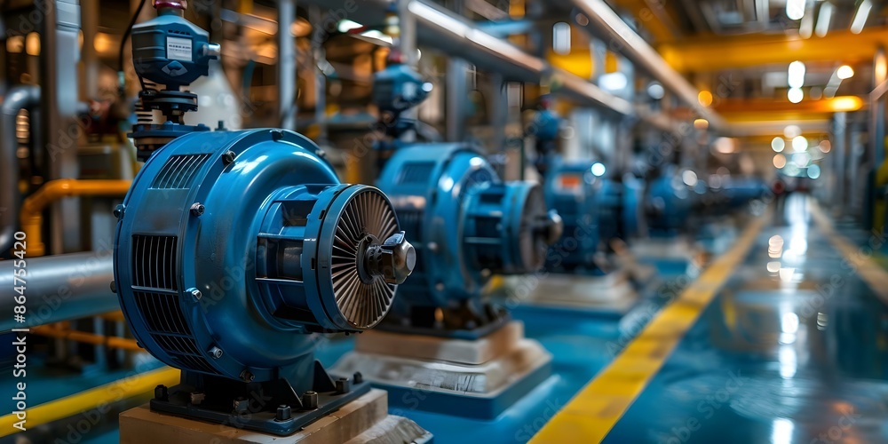 Showcasing Water Pumps in a Standard Power Plant Display. Concept Water Pumps, Standard Power Plant, Industrial Machinery, Pumping Systems, Energy Production Showcasing Water Pumps in a Standard Power Plant Display. Concept Water Pumps, Standard Power Plant, Industrial Machinery, Pumping Systems, Energy Production