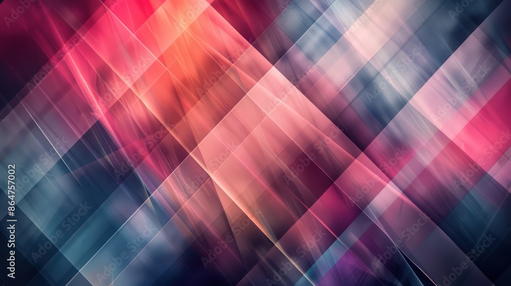 A colorful abstract pattern with a blue and pink background A colorful abstract pattern with a blue and pink background