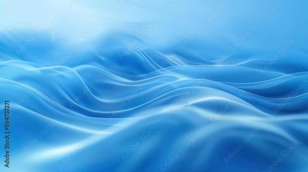 Obraz premium Blue Wave Abstract Background, Realistic Close-up Texture