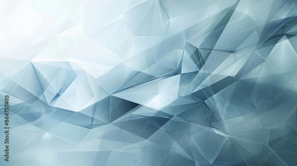 A blue and white abstract image with a lot of triangles A blue and white abstract image with a lot of triangles