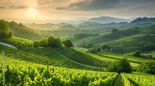 Wallpaper Mural Hills with Vineyards Torontodigital.ca