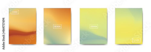 set of abstract background with beautiful gradation color, colorful background for poster flyer banner backdrop.vertical banner.cool fluid background vector illustration