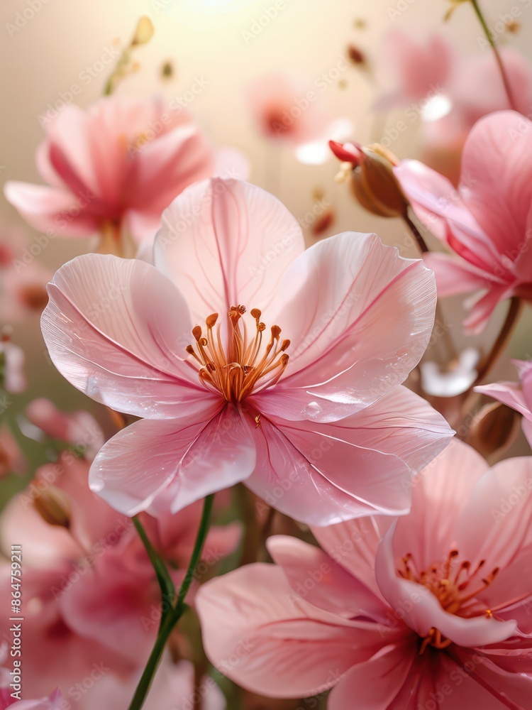 Pink Flowers in Bloom. Pink Flowers in Bloom.