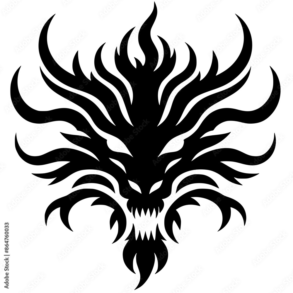 Dragon head silhouette Dragon head silhouette
