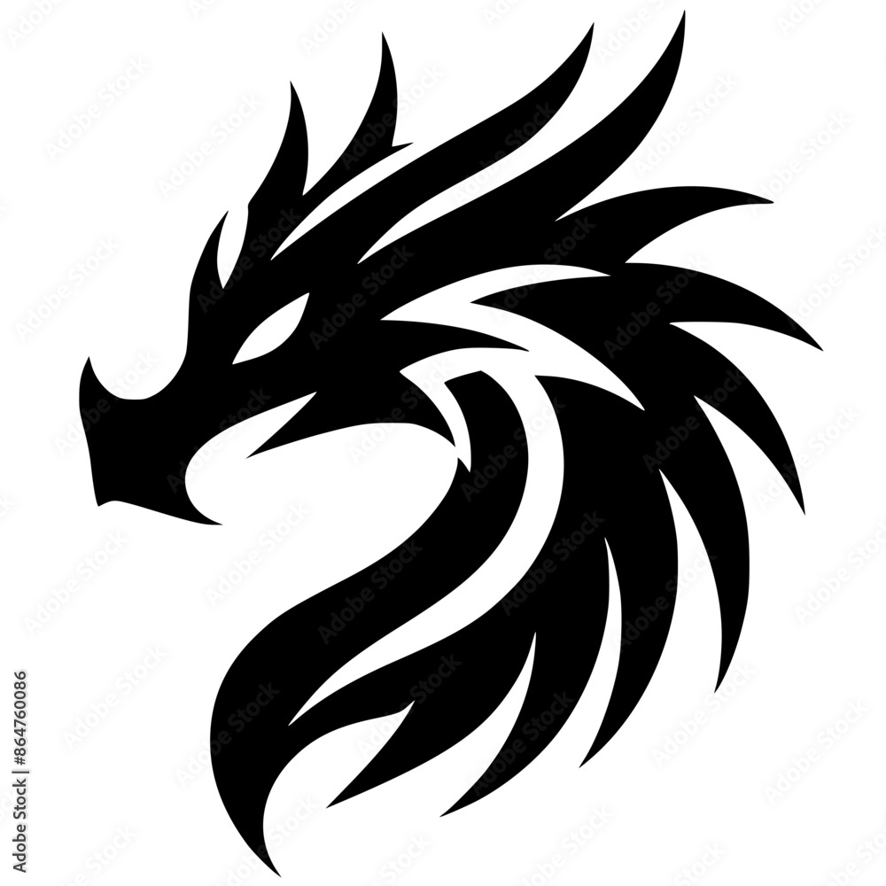 Dragon head silhouette Dragon head silhouette