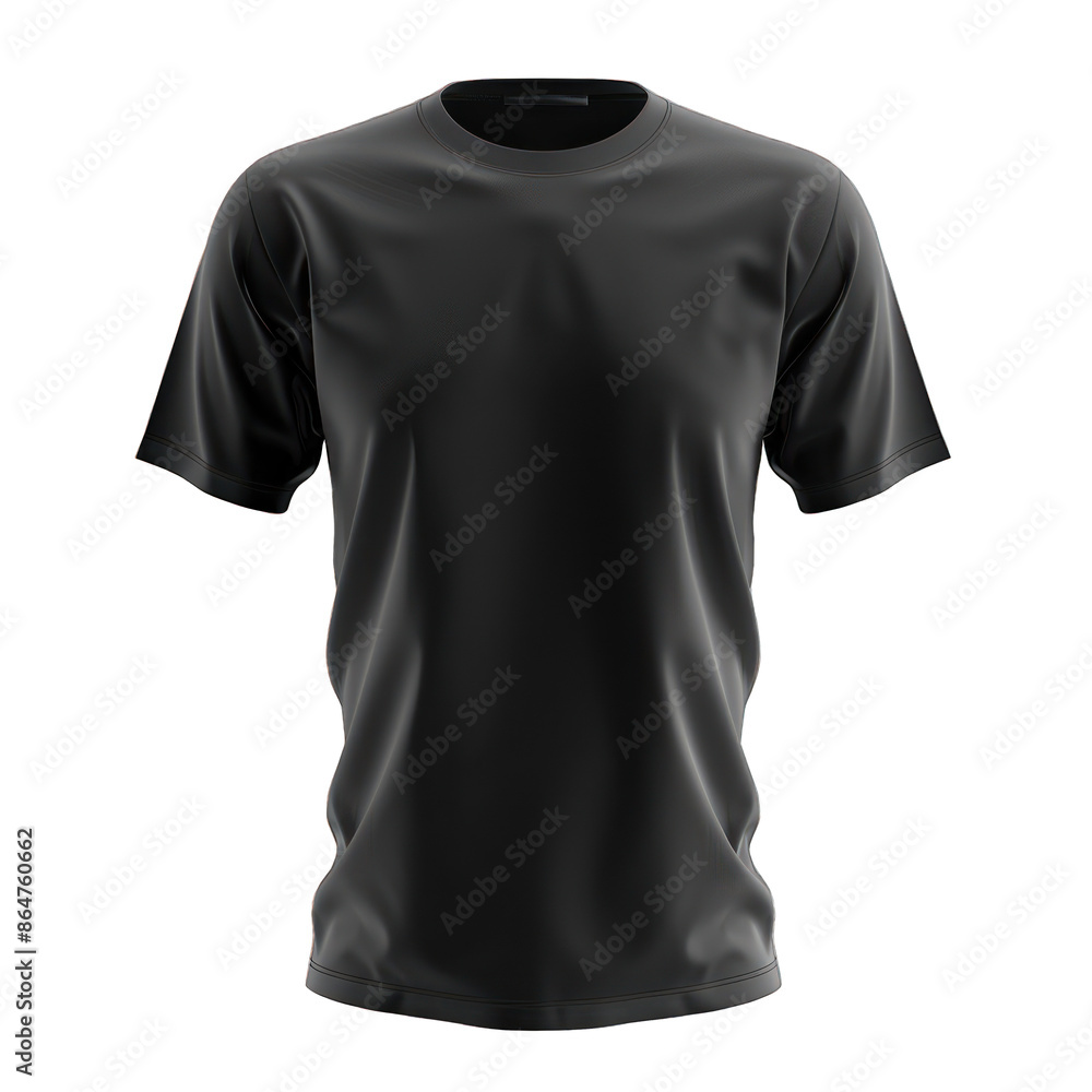 black t shirt isolated on White Background black t shirt isolated on White Background