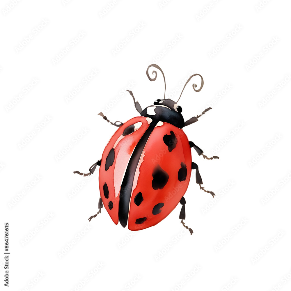 Whimsical Ladybug Illustration Whimsical Ladybug Illustration