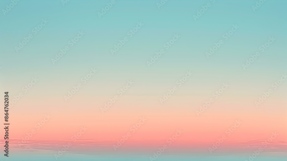 Gradient light azure to salmon abstract backdrop