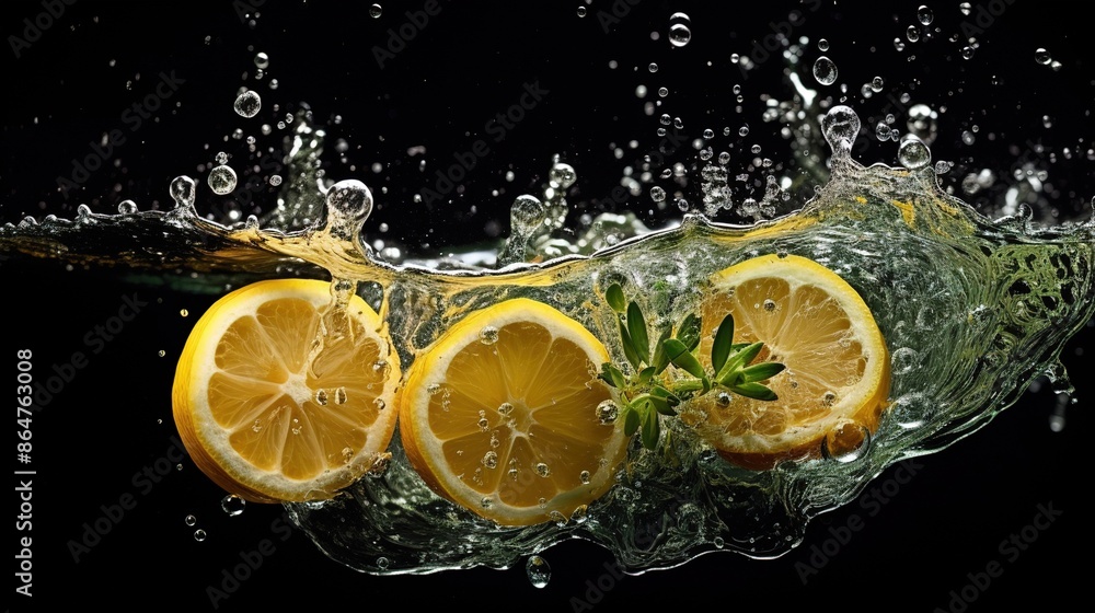 lemon and water splash lemon and water splash