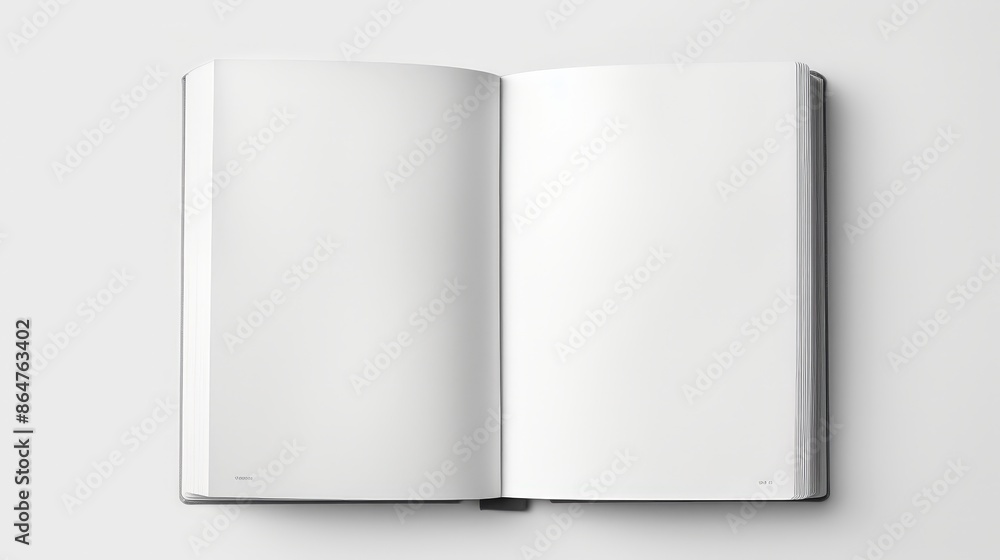 Open Blank Book on White Background Open Blank Book on White Background
