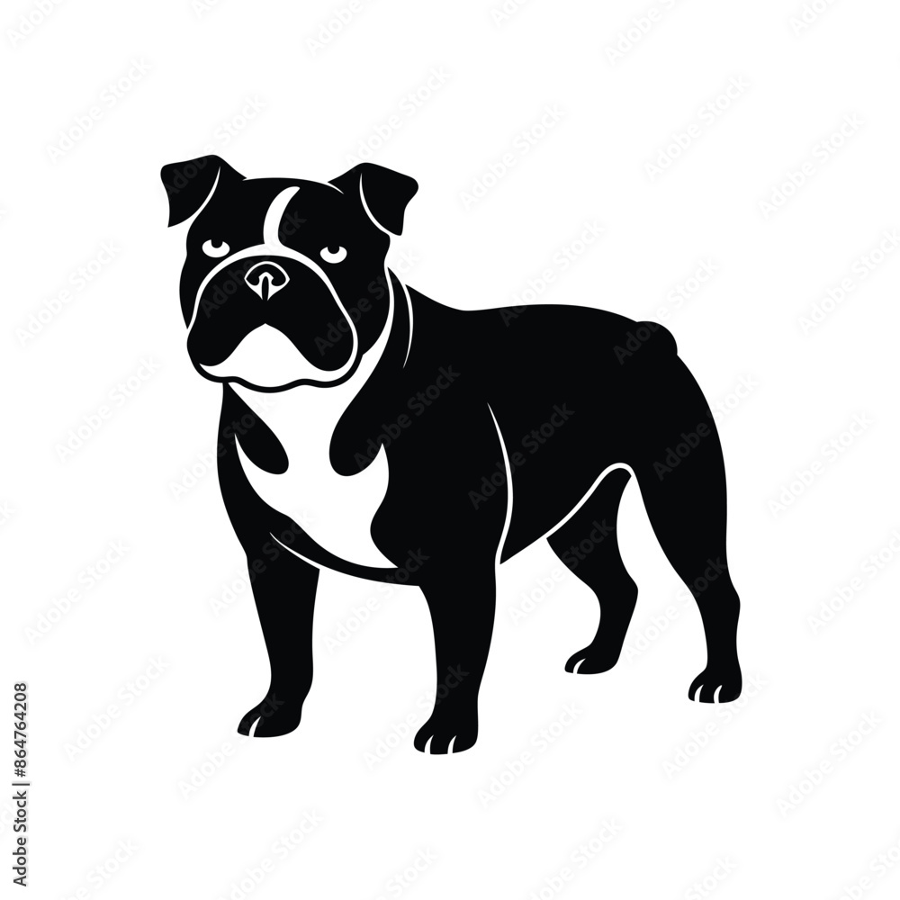 Bull dog vector illustration logo on white background Bull dog vector illustration logo on white background