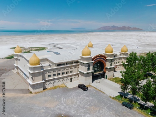 The Great Saltair event center on the shore of the Great Salt Lake. Salt Lake City, Utah, United States of America. photo