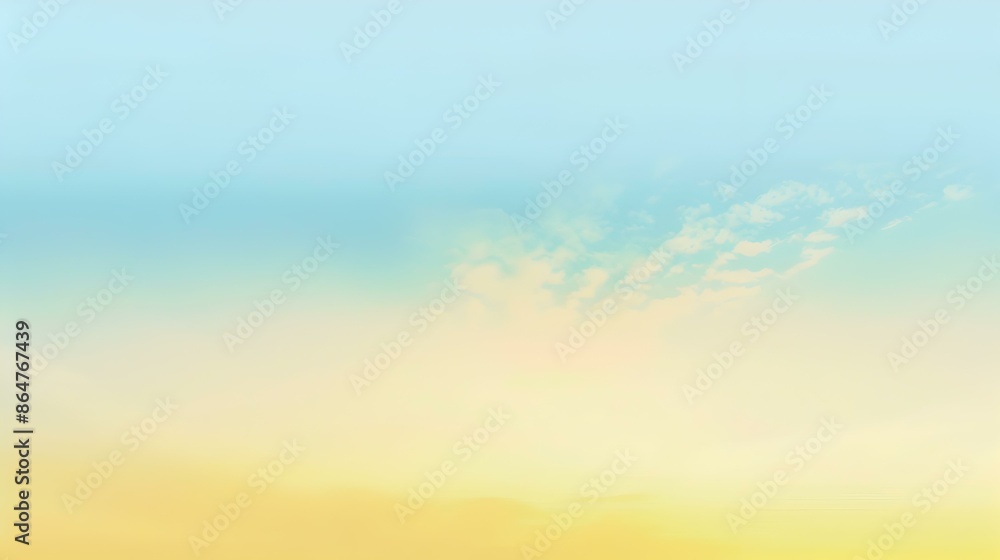 Obraz premium Gradient light lemon chiffon to sky abstract effect