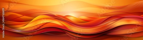 Eye-catching abstract background with flowing orange and yellow waves, ideal for presentations