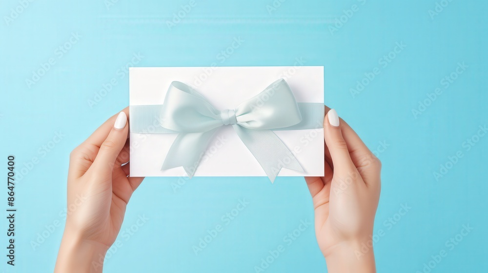 Gift Card with a Light Blue Bow Gift Card with a Light Blue Bow