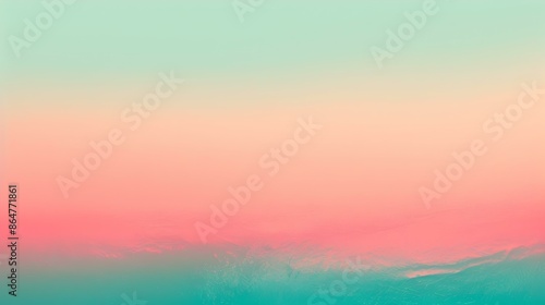 Gradient light tomato to turquoise abstract banner