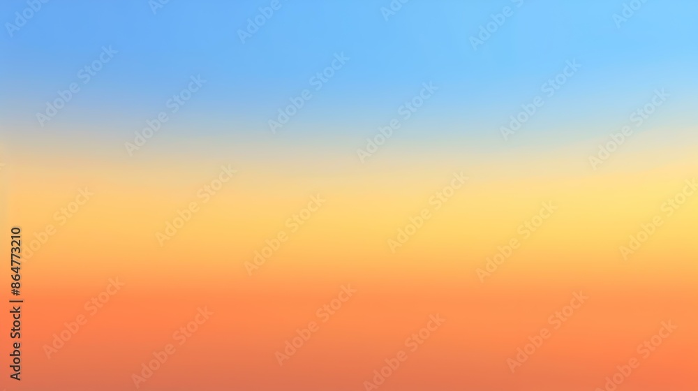 Obraz premium Gradient light cornflower blue to orange abstract backdrop