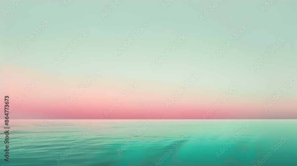 Obraz premium Gradient light sea green to pink abstract effect