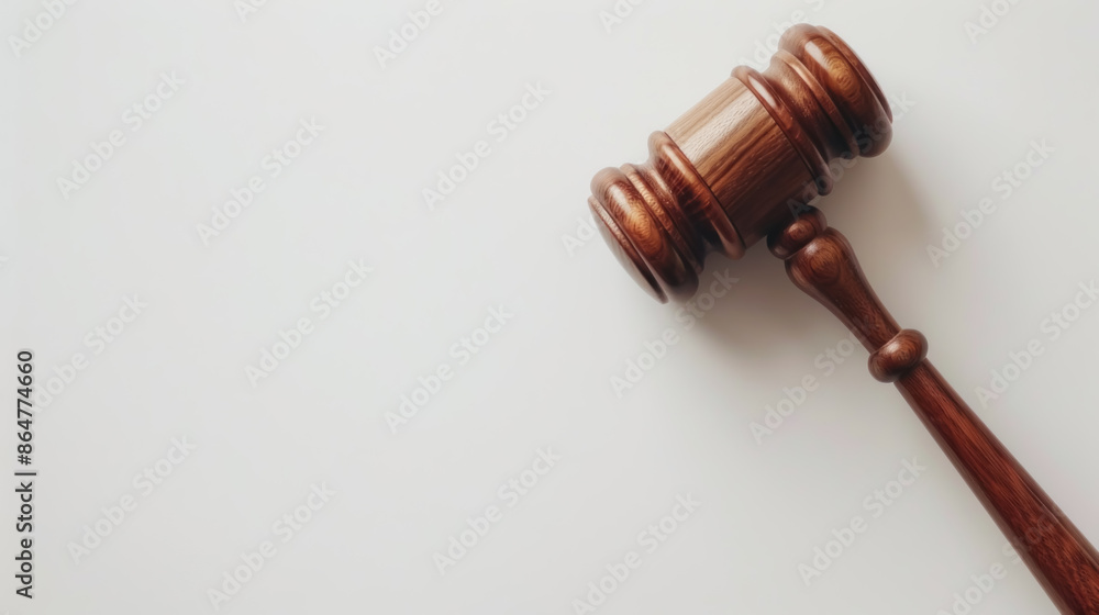 Judge Gavel on White Background, Law and Justice Concept Judge Gavel on White Background, Law and Justice Concept