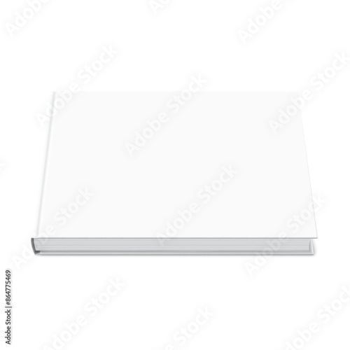 Blank softcover book or magazine template on white background. Vector