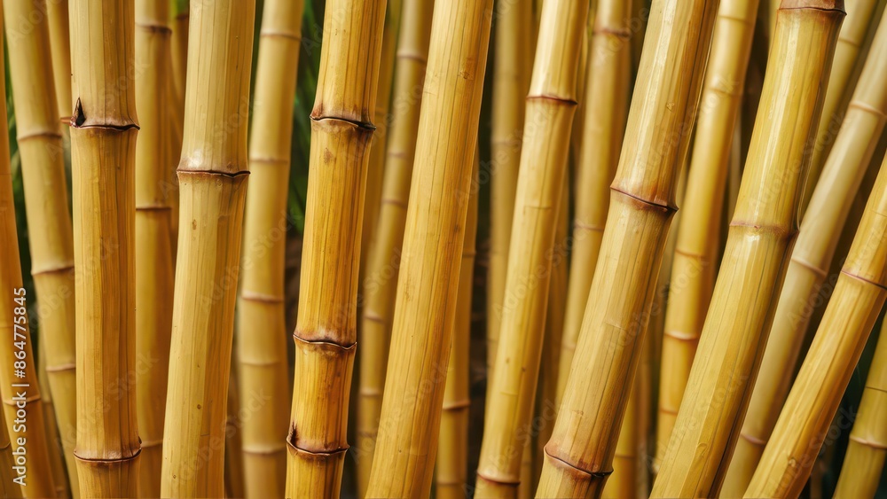 Fototapeta premium Closeup of Golden Bamboo Stalks.