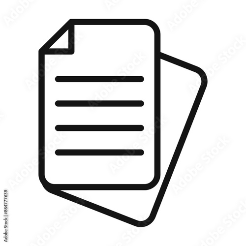 Document File Icon for Office Administration and Paperwork Management