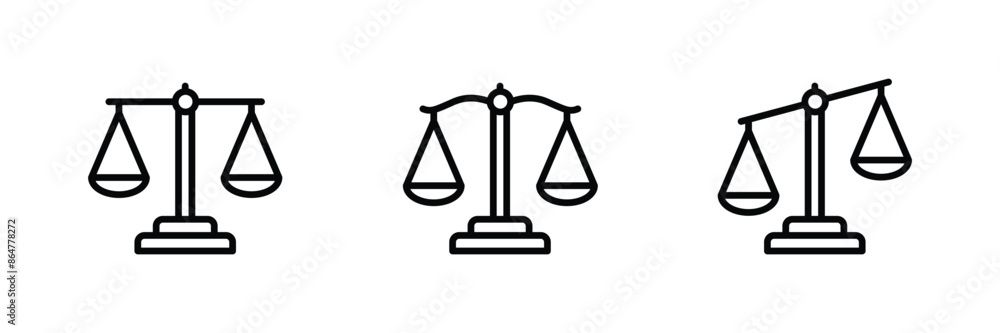 justice icon set vector justice icon set vector