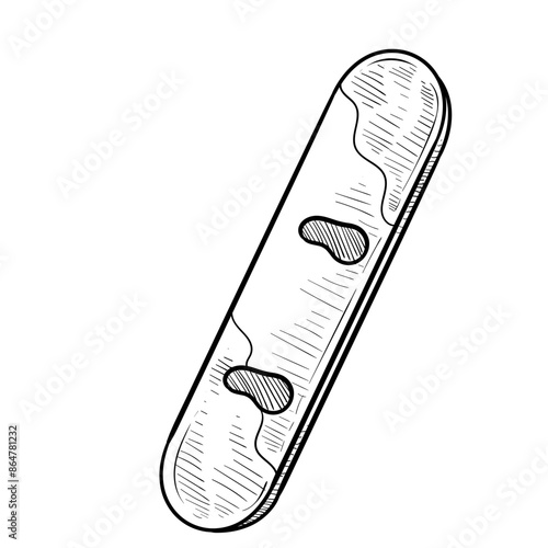 ski snowboarding handdrawn illustration