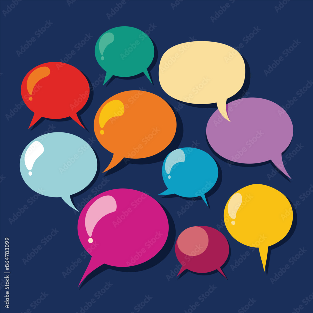 colorful bubble chat many variations colorful bubble chat many variations