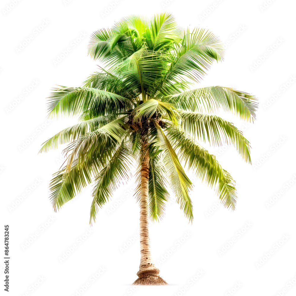 Obraz premium tree of coconut isolated on white background